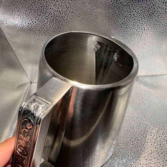 International decoration Stainless 18-8 pitcher 8” wooden handle Steel Surface - Picture 8 of 12